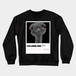 OSTRICH PINK - white card  by COLORBLIND WorldView Crewneck Sweatshirt